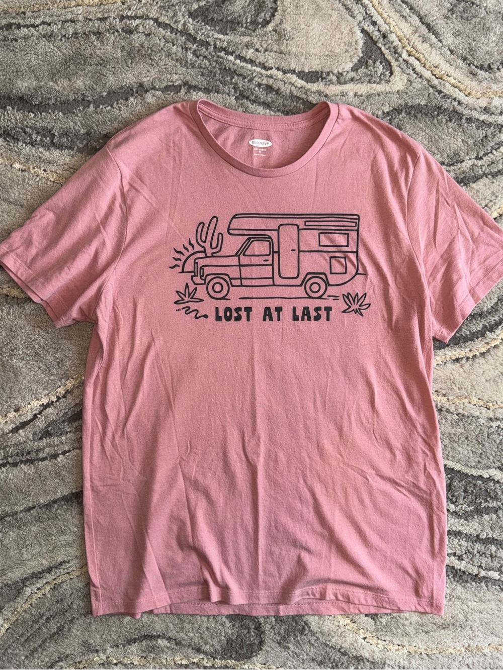 Old Navy Pink 'Lost At Last' Camper Graphic Tee